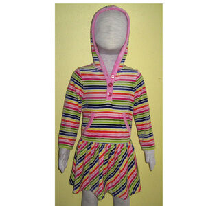 Gymboree Candy Shoppe Veloue Stripe Hoodie Dress